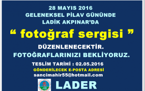 FOTOĞRAF SERGİSİ TESLİM TARİHİ 02.05.2016