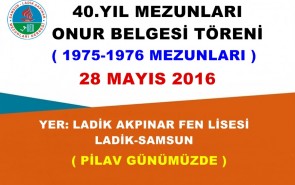 PİLAV GÜNÜ 40.YIL ONUR BELGESİ LİSTESİ