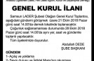 LADER SAMSUN ŞUBESİ GENEL KURULU YAPILDI 28.10.2018